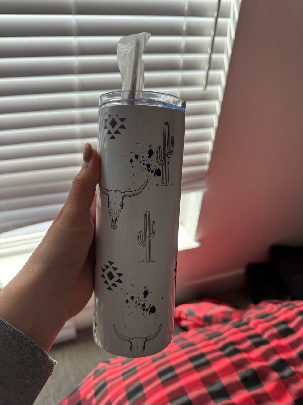 Western Tumbler with straw
